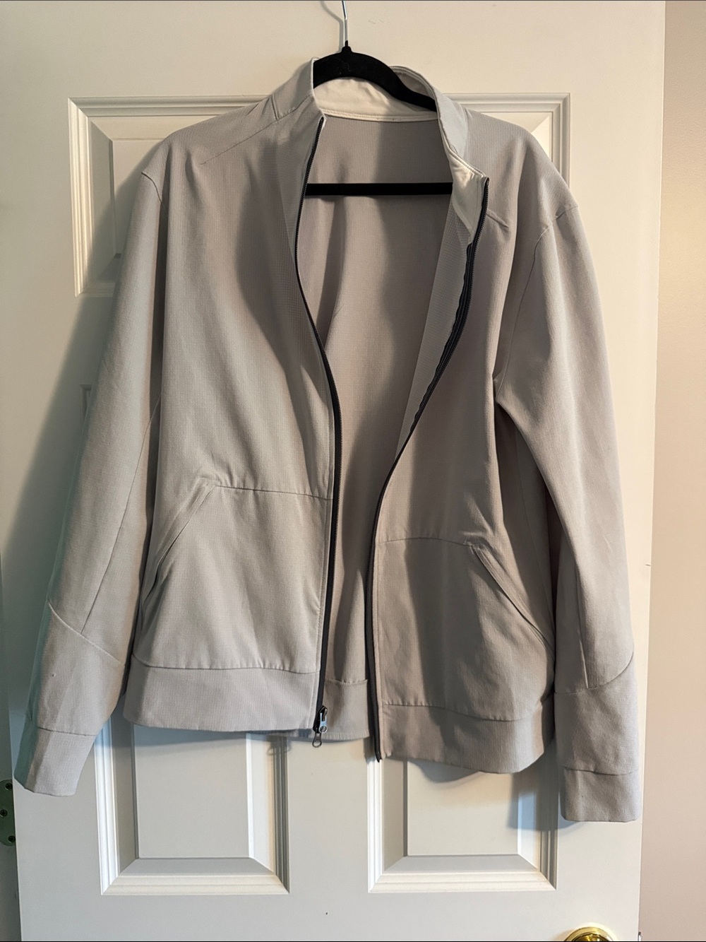 Light Gray Men’s Zip-Up Jacket